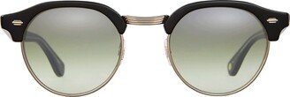 Oakwood Sun Black-gold/olive Layered Mirror Sunglasses