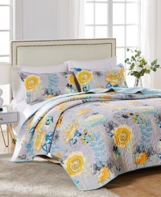 Watercolor Dream 100 Cotton Floral Quilt Set Collection