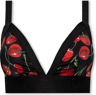 Cherry Printed Stretched Bra