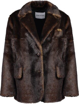 Belinda Single-Breasted Faux Fur Coat