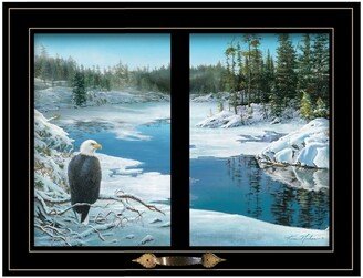 The Lookout by Kim Norlien, Ready to hang Framed Print, Black Window-Style Frame, 19 x 15