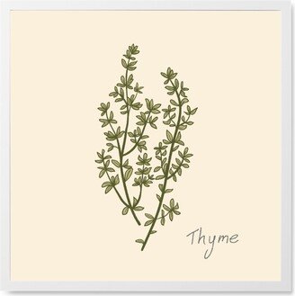 Photo Tiles: Thyme - Neutral Photo Tile, White, Framed, 8X8, Beige