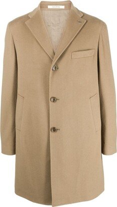 Single-Breasted Cashmere Coat-AA
