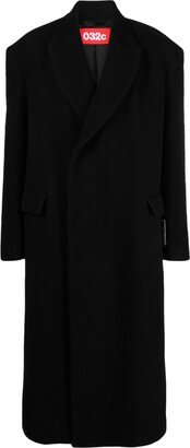 Logo-Patch Single-Breasted Long Coat