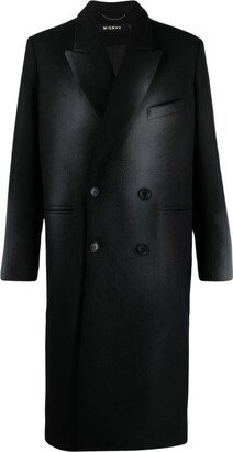 Faded Double-Breasted Wool Coat