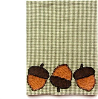 Fall Kitchen Towel, Thanksgiving Kitchen Acorn Applique Tea Decor