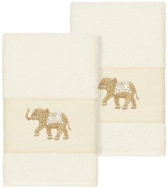 Quinn Embellished Hand Towel - Set of 2 - Cream