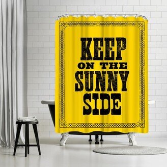 71 x 74 Shower Curtain, Keep On The Sunny Side by Motivated Type