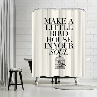71 x 74 Shower Curtain, Make A Little Birdhouse by Motivated Type