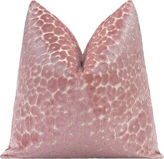 Leopard Velvet Pillow Cover | Petal Pink Throw Designer Cut, , ,