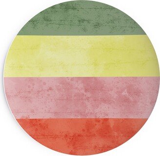 Salad Plates: 70S Beachy Stripes - Multi Salad Plate, Multicolor