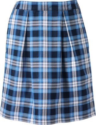 School Uniform Women's Plaid Pleated Skort Top of Knee