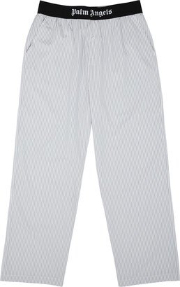 Striped Logo Cotton Pyjama Trousers