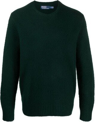 Elbow-Patch Crew-Neck Jumper