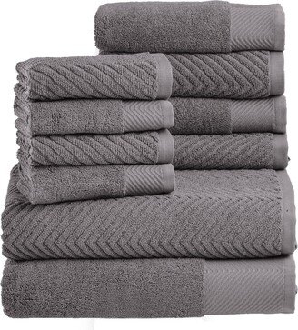 Elegance Spa 100% Cotton Jacquard 10 Piece Towel Set