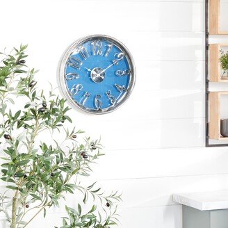 Studio 350 Blue aluminum Contemporary Wall Clock 16 x 16 x 2 - 16 x 2 x 16