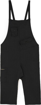 THE RAD BLACK KIDS Tactical Drop Crotch Crop Cotton Overalls