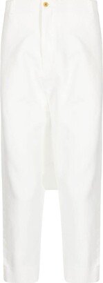 Cropped Drop-Crotch Trousers-AB