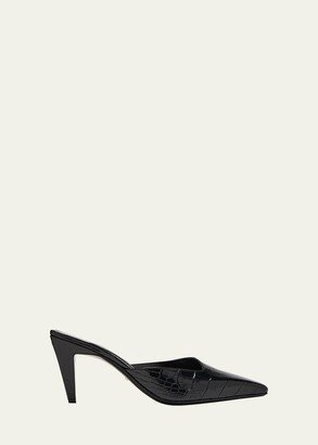 Mallory Croco Slide Mules