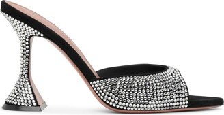 Caroline 95 black crystal mules