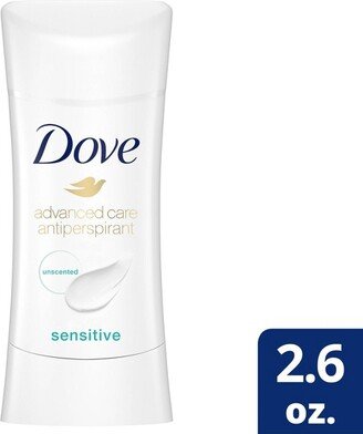 Dove Beauty Advanced Care Sensitive 48-Hour Antiperspirant & Deodorant Stick - 2.6oz