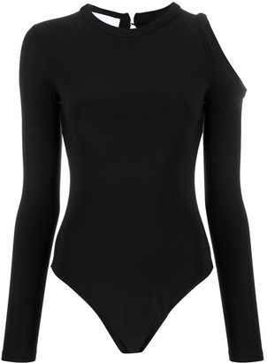 Atu Body Couture Cut-Detail Long Sleeve Bodysuit