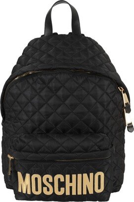 Logo Patch Quilted Backpack-AA