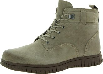 Claren Womens Suede Lugged Sole Combat & Lace-up Boots