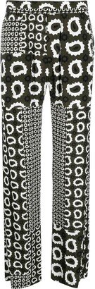 Paisley-Print Straight-Leg Trousers-AA