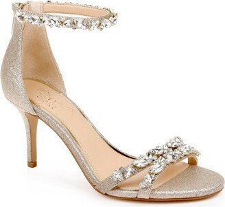 Caroline Embellished Ankle-Strap Evening Sandals