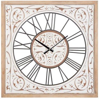 SONOMA SAGE HOME White MDF Farmhouse Wall Clock