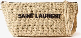 Le Tuc Logo-embroidered Faux-raffia Bag