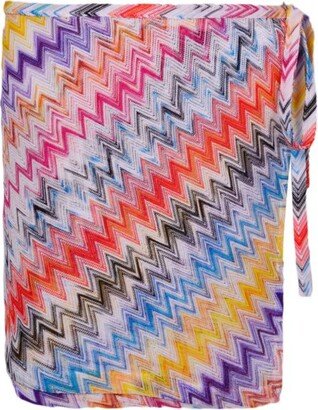 Zig-Zag Pattern Mini Skirt-AA