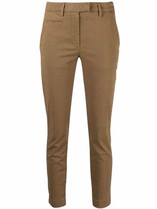 Skinny-Cut Cotton Trousers-AA