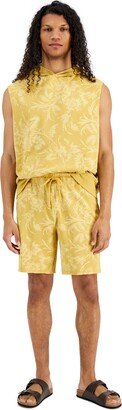 Men's Lutz Tropical Floral-Print 8 Drawstring Shorts, Created for Macy's