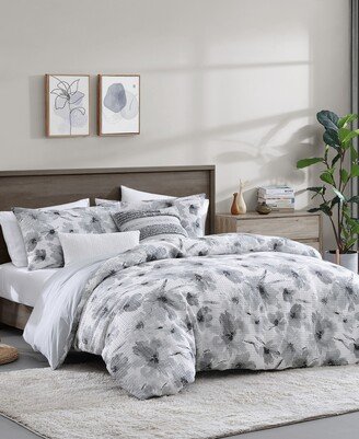 Modern Bloom 3 Piece Duvet Cover Set, Queen