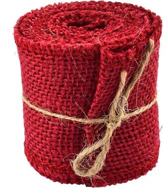 Unique Bargains Gift Tags Wedding Jute Belt Rope Cord Crafting Burlap Ribbon Roll 2M