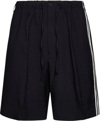 Stripe-Detailed Knee-Length Shorts