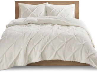 True North by Sleep Philosophy Addison Pintuck Down-Alternative Sherpa 3-Pc. Comforter Set, King