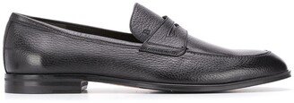 Webb grained-effect penny loafers