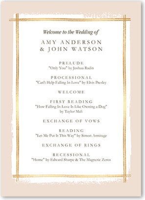 Wedding Program Cards: Glistening Gathering Wedding Program, Yellow, 5X7 Flat Program, Pearl Shimmer Cardstock, Square