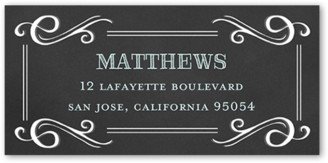 Address Labels: Enchanting Engagement Address Label, Black, Address Label, Matte