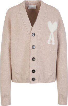 Paris de Coeur Logo Intarsia Knitted Cardigan