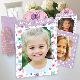 Big Dot Of Happiness Beautiful Butterfly Floral 4x6 Picture Display Paper Photo Frames 12 Ct