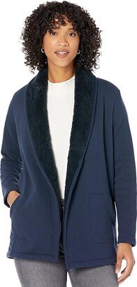 1912 Sherpa-Lined Cardigan (Classic Navy) Women's Clothing