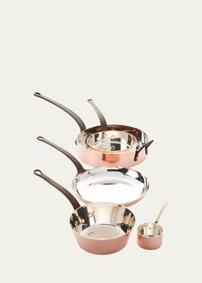 Duparquet Copper Cookware Solid Copper Silver-Lined Pans, Set of 5-AA