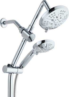 Adjustable Drill-Free Slide Bar with 48-setting Shower Head Combo and Height Extension Arm