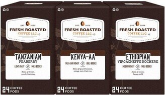 Fresh Roasted Coffee - African Coffee Variety Pack - 72CT Single Serve Pods