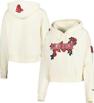 Women's Pro Standard Cream Boston Red Sox Roses Pullover Hoodie