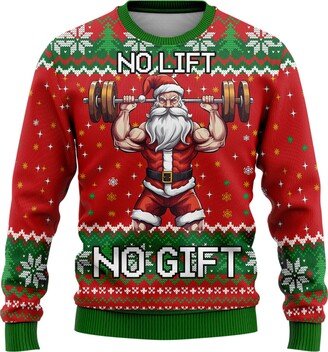 Generic No Lift Ugly Christmas Sweaters for Women - No Gift Mens Sweater Xmas Holiday Crew Neck Shirt Set 35 Size 4XL